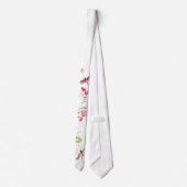 Roze Bloemen Dragonfly Stropdas (Achterkant)