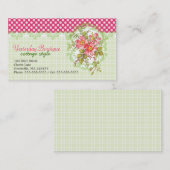  roze bloemen dromen visitekaartje (Voorkant / Achterkant)