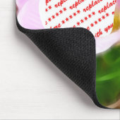 Roze Bloemen Dual Foto Lijst Muismat (Hoek)