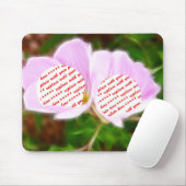 Roze Bloemen Dual Foto Lijst Muismat (Met muis)