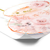 Roze Bloemen Een Baby is Brouwen Welkomstbord Poster (Hoek)