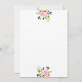 Roze Bloemen Eerste Communie Spaans Kaart (Achterkant)