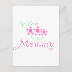 Roze bloemen, eerste keer mammie overhemden en cad briefkaart
