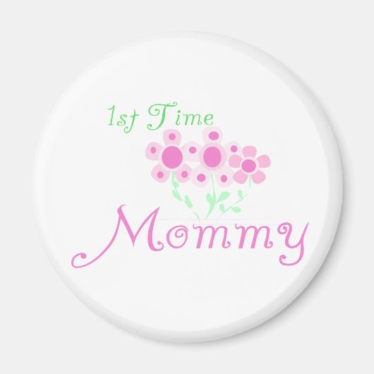 Roze bloemen, eerste keer mammie overhemden en cad magneet (Voorkant)