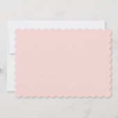 Roze Bloemen Eerste Verjaardag Uitnodiging (Achterkant)