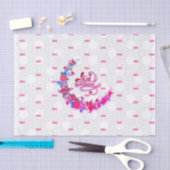 Roze Bloemen Eid mubarak Tissuepapier (Craft)