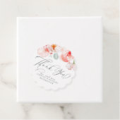 Roze Bloemen Elegant Cute Bedankt Bedankjes Labels (In situ)