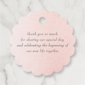 Roze Bloemen Elegant Cute Bedankt Bedankjes Labels (Achterkant)