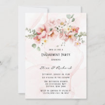 Roze Bloemen Elegant Eucalyptus Verlovingsfeest