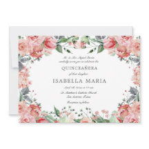 Roze Bloemen Elegant Quinceañera