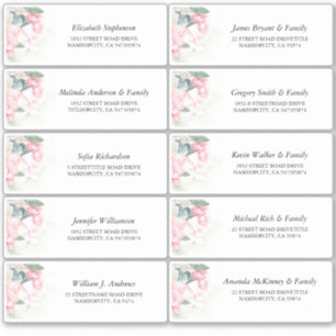 Roze Bloemen Elegant Zomerfeest Sticker