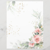 Roze Bloemen Elegante Dankbaarheid Tijdschrift Pap (Achterkant)