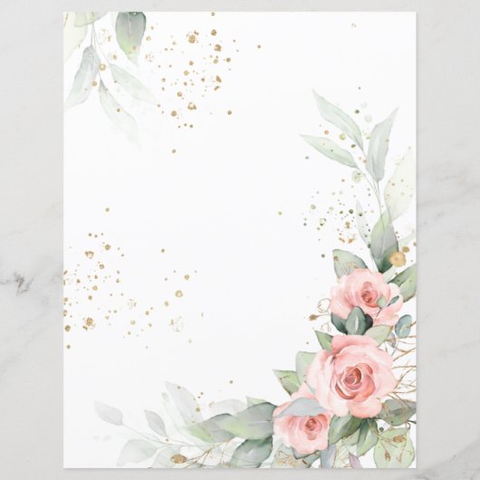 Roze Bloemen Elegante Dankbaarheid Tijdschrift Pap (Achterkant)