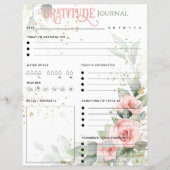 Roze Bloemen Elegante Dankbaarheid Tijdschrift Pap (Voorkant)