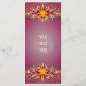 Roze Bloemen Elegantie bruiloft Collectie Menu (Achterkant)