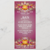 Roze Bloemen Elegantie bruiloft Collectie Menu (Voorkant)