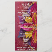 Roze Bloemen Elegantie bruiloft Collectie Menu (Voorkant)