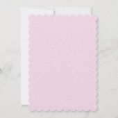 Roze bloemen, ellephant Chic Simple Baby shower Ui Kaart (Achterkant)