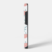 Roze bloemen en bladeren iPhone hoesje (Linkerkant)