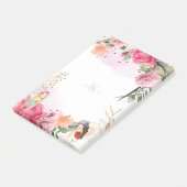 roze bloemen en elfjes meisje post-it® notes (Schuin)