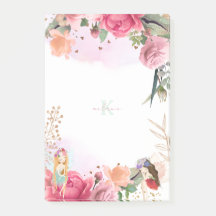 roze bloemen en elfjes meisje