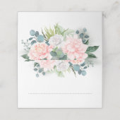Roze Bloemen en Eucalyptus Waterverf Groen Plaatskaartje (Buitenkant ongevouwen)