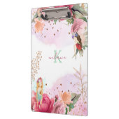 Roze Bloemen En Fairies Meisje Bewerkbaar Klembord (Links)