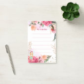 Roze Bloemen En Feeën Takenlijst Post-it® Notes (Kantoor)