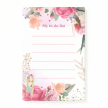 Roze Bloemen En Feeën Takenlijst