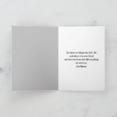 Roze Bloemen en Gedicht Kaart (Binnen)