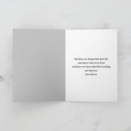 Roze Bloemen en Gedicht Kaart (Binnen)