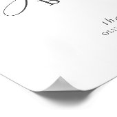 Roze bloemen en goud groen gastenboek teken poster (Hoek)