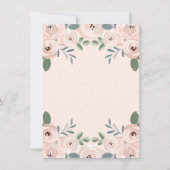  roze bloemen en goudkruis | Baptisemfoto Bedankkaart (Achterkant)