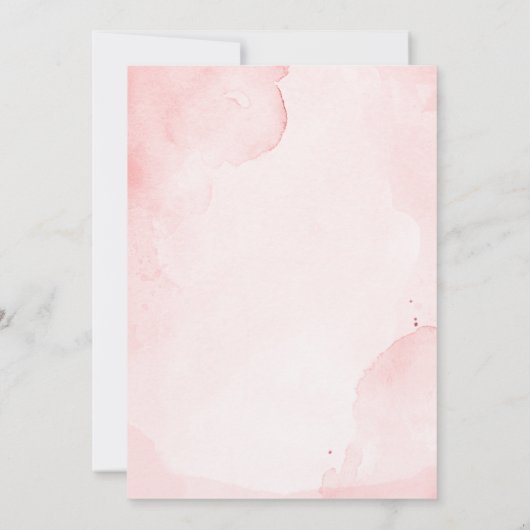  roze bloemen en groen Vrijgezellenfeest Kaart (Achterkant)