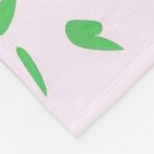 Roze bloemen en groene bladeren naadloos patroon fleece deken (Hoek)