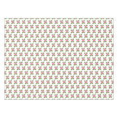 Roze bloemen en groene bladeren op witte tablet tafelkleed (Voorkant (Horizontaal))