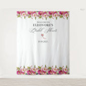 Roze Bloemen en Hoge Hakken Vrijgezellenfeest Welk Wandkleed (Voorkant)