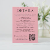 Roze Bloemen en Lantaarns Informatiekaartje (Staand voorkant)