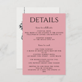 Roze Bloemen en Lantaarns Informatiekaartje