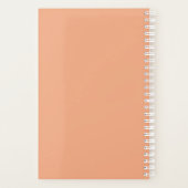 Roze bloemen en libel gepersonaliseerd, jaar planner (Achterkant)