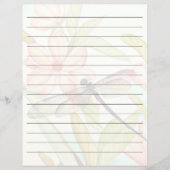 Roze bloemen en libel gevoerd (Voorkant)