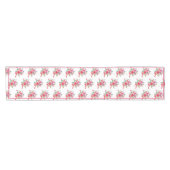 Roze bloemen en libellen patroon korte tabel korte tafelloper (Horizontaal)