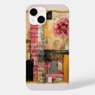 Roze bloemen en Muzieknoten Case-Mate iPhone 14 Hoesje