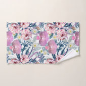 Roze bloemen en orchidee. bad handdoek (Handdoek)