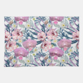 Roze bloemen en orchidee theedoek (Horizontaal)