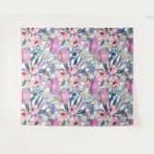 Roze bloemen en orchidee. wandkleed (Voorkant (horizontaal))