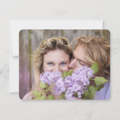 Roze bloemen en paardenweddenschappen bedankkaart (Achterkant)