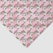  roze bloemen en paddenstoelen tissuepapier (Detail)