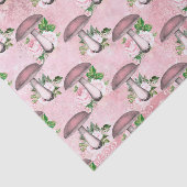  roze bloemen en paddenstoelen tissuepapier (Detail)