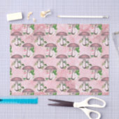  roze bloemen en paddenstoelen tissuepapier (Craft)